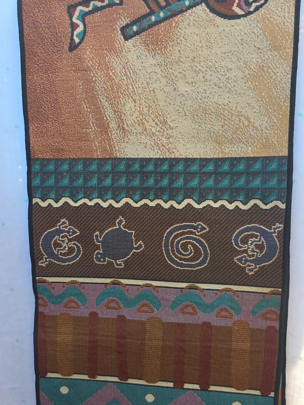 Vintage Vohann Southwestern Tapestry Kokopelli Table Runner (68